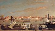 George Tirrell View of Sacramento,California,From Across the Sacramento River oil painting picture wholesale